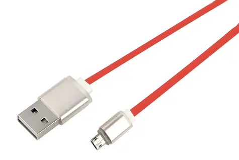 NetX kabel Micro USB červený / Nabíjecí a synchronizační kabel / oboustranné konektory