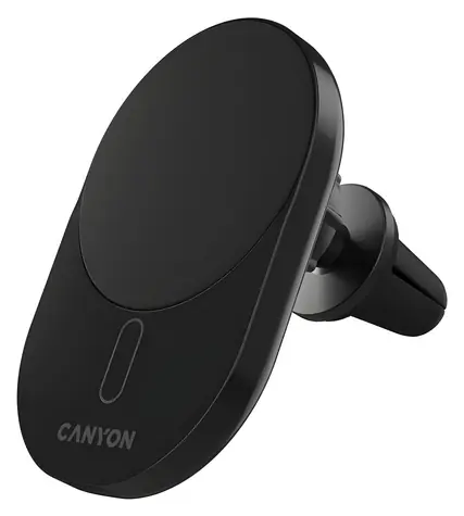 Canyon OnGrip 105 černá / Bezdrátová autonabíječka / Magnetický úchyt / 15W / USB-C 20W