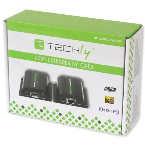 Techly Extender HDMI po UTP / HDMI extender / Cat5e-7 / do 60 m / 1080p / IR