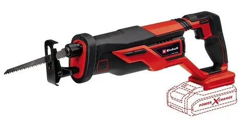Einhell TE-AP 18/26 Li Solo červená/černá / Aku pila ocaska / 18V / Zdvih 26 mm / 2600 zdvihů/min / Bez aku