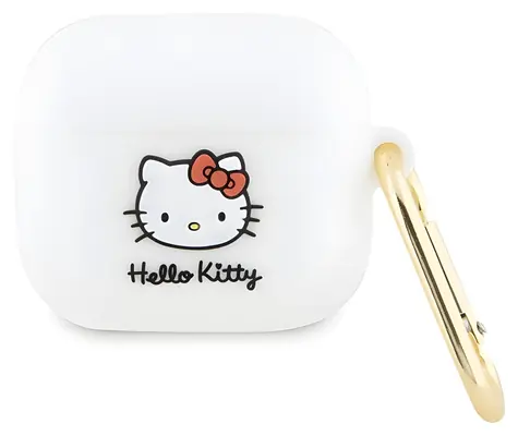 Hello Kitty Pouzdro 3D Kitty Head pro AirPods 3 bílá / Pouzdro / AirPods 3 / Silikon