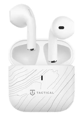 Tactical StrikePods Bug 2.0 Arctic bílá / Bezdrátová sluchátka do uší / Bluetooth