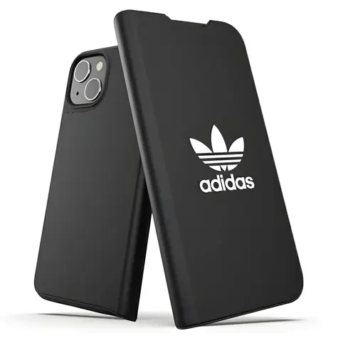 Adidas OR Booklet Case BASIC pro iPhone 13 černá/bílá / Pouzdro typu kniha