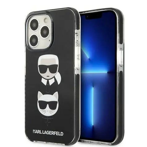 Karl Lagerfeld Karl & Choupette Head černá / Zadní kryt / Apple iPhone 13 Pro, iPhone 13