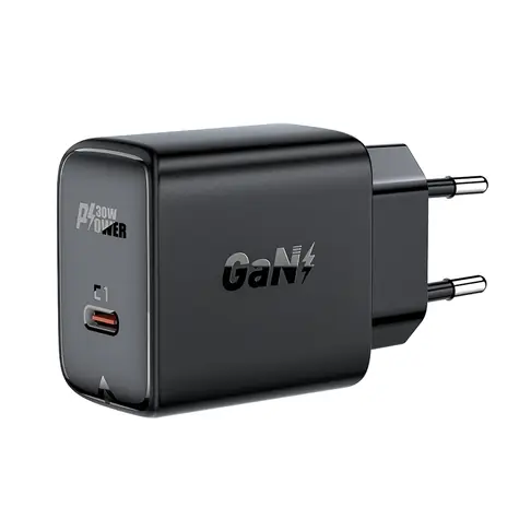 Acefast A21 černá / Nabíječka / GaN / 30W / PD / QC 3.0
