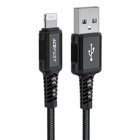 Acefast C4-02 USB-A - Lightning kabel černá / MFi / 2,4A / 1,8 m