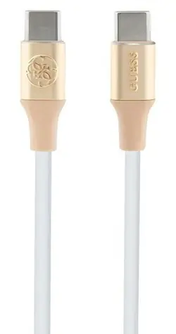Guess Kabel USB-C zlatá / Kabel / USB-C - USB-C / 1,5 m / rychlonabíjecí