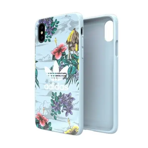 Adidas OR SnapCase Floral iPhone X/Xs šedá / Kryt