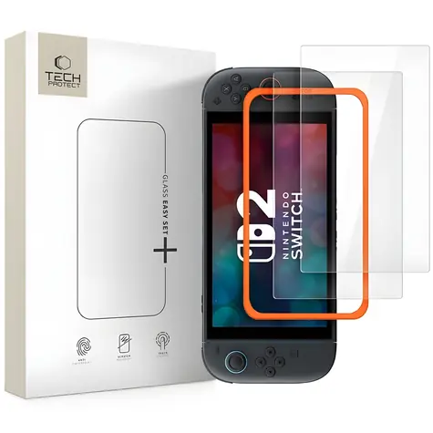 Tech-Protect Easy Set+ čiré / Ochranné sklo / Nintendo Switch 2 / 2 ks