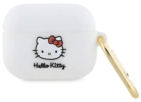 Hello Kitty 3D Kitty Head pro Apple AirPods Pro bílá / Pouzdro / Silikonové