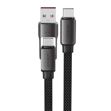 Acefast C13-05 černá / Kabel / USB-C - USB-A / 480 Mbit/s / 3 A / 0,2 m