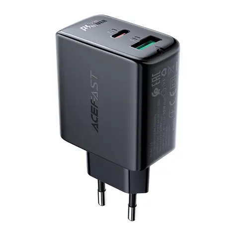 Acefast A5 nabíječka černá / Nabíječka / USB-C, USB / 32W / PD, QC 3.0, PPS