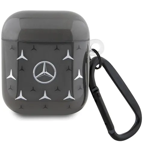 Mercedes MEA28DPMGS AirPods 1/2 černá / Pouzdro / Large Star Pattern / Apple AirPods 1. a 2. generace