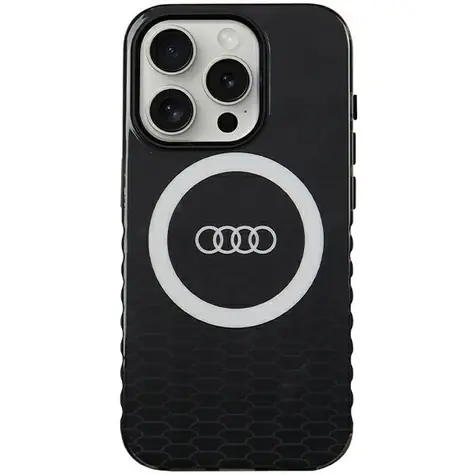 Audi IML Big Logo MagSafe pro Apple iPhone 15 Pro černá / Zadní kryt / MagSafe