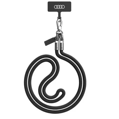 Audi Universal popruh na mobil černý / Popruh přes rameno / 120 cm / šířka 6 mm