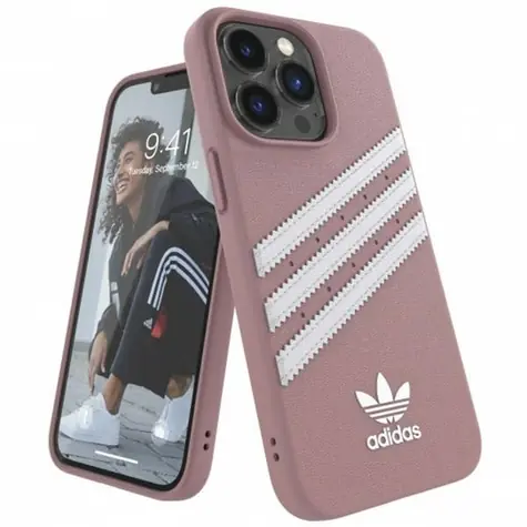 Adidas OR Molded Case PU růžová / Kryt / pro Apple iPhone 13 Pro, iPhone 13 / PU koženka