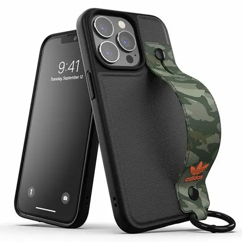 Adidas OR Hand Strap černo-zelená / Pouzdro / pro Apple iPhone 13 Pro a iPhone 13