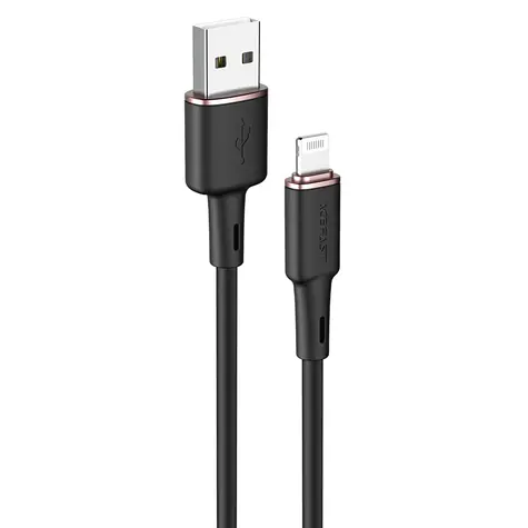 Acefast C2-02 černá / Kabel USB-A (M) - Lightning (M) / 1,2 m / 2,4 A / MFI