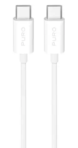 Puro TPE bílá / Datový kabel / USB-C - USB-C / 25 W / 3 m