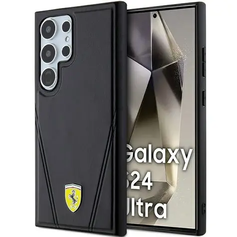 Ferrari Hot Stamp V Lines pro Samsung Galaxy S24 Ultra černá / Kryt / MagSafe