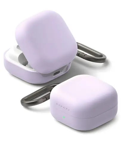 Ringke Silicone Case Galaxy Buds 4/4 Pro fialová / Pouzdro / silikonové / pro Samsung Galaxy Buds 4 a 4 Pro