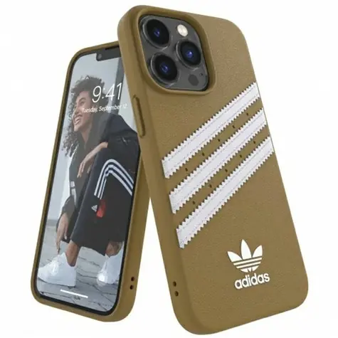 Adidas OR Moulded Case PU béžová/zlatá / Zadní kryt / Apple iPhone 13 Pro Max