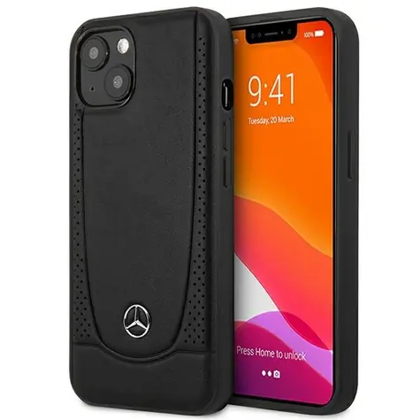 Mercedes Kryt Leather Urban pro iPhone 15 Plus černá / Kryt / Hardcase / Ekokůže