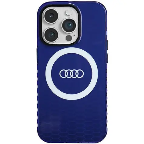 Audi IML Big Logo modrá / Zadní kryt pro Apple iPhone 14 Pro / MagSafe