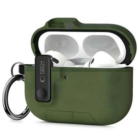Tech-Protect Slim Hook Case zelená / Pouzdro / pro Apple AirPods Pro 3