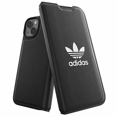 Adidas OR Booklet Case BASIC iPhone 14 černá/bílá / Pouzdro / typu kniha / Apple iPhone 14 6.1"