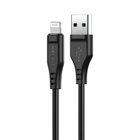 Acefast C3-02 černá / Kabel USB-A - Lightning / MFi certifikace / 2,4A / 1,2 m