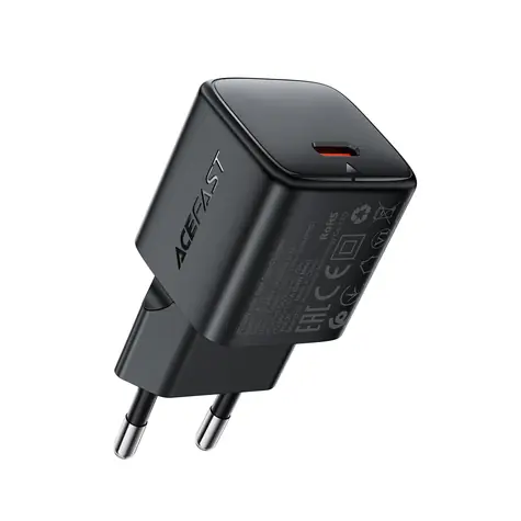 Acefast A117 GaN nabíječka černá / USB-C / PD 20W
