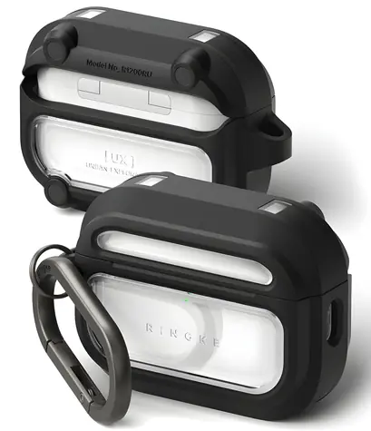 Ringke UX Magnetic Case černá, čirá / Pouzdro pro AirPods Pro 3 / Magnetické