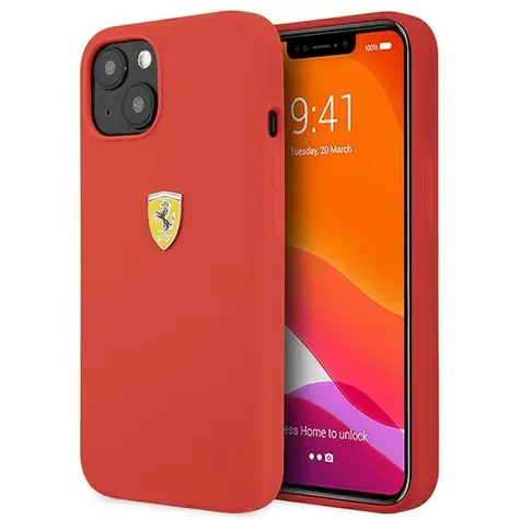 Ferrari Silikonové pouzdro iPhone 13 mini červené / Pouzdro / Silikon / iPhone 13 mini