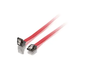 Equip SATA kabel 7-pin - 7-pin lomený červená / SATA kabel / SATA II / 3 Gbps / 0,3 m / PVC
