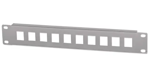 Intellinet 10" šedá / Patch panel / 10 portů / 1U / neosazený