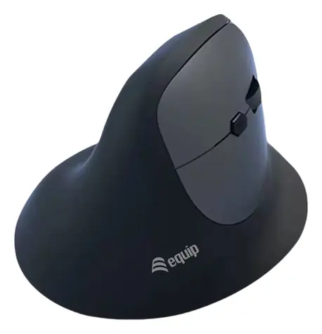 Equip 245120 černá / Ergonomická myš / 2.4GHz + Bluetooth / 6 tlačítek / 1600 DPI / 500 mAh
