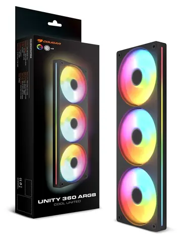 COUGAR Unity360-FB černá / Ventilátor / 3x 120 mm / ARGB / PWM / 700-2500 RPM
