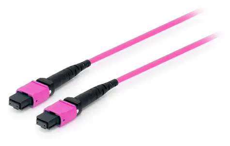 Equip MTP-MTP 3 m fialová / Optický patch kabel / Multimode OM4 / LSZH / Plug & Play