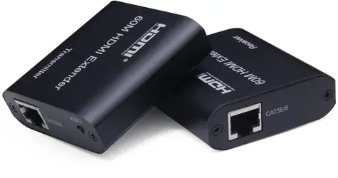 PremiumCord HDMI extender 60m černá / Extender HDMI / Cat5e/6/6a/7 / Full HD 1080p / EDID