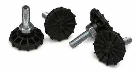 Equip nožičky pro rack 60 mm černá, stříbrná / Nožičky / 19" rack / 40x40 mm / sada 4 ks