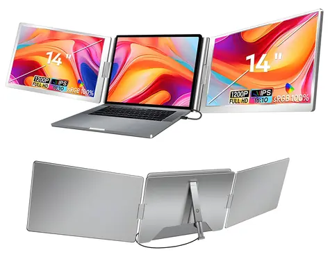 14" Extralink SmartLife S688 / Přenosný monitor / IPS / 1920x1200 / 2 monitory