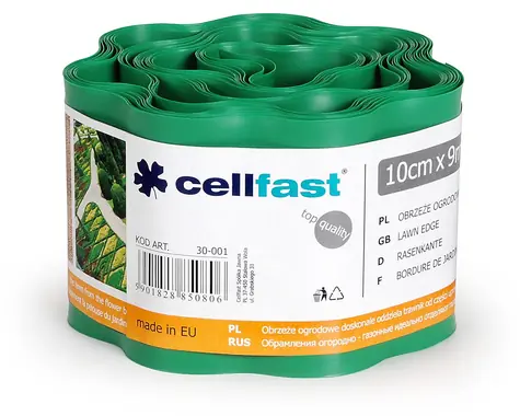 CELLFAST 30-001 zelená / Vlnitý zahradní okraj / 10 cm / 9 m