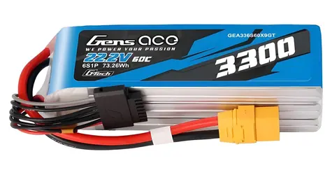 Gens Ace G-Tech 3300mAh 22,2V 60C / Akumulátor Li-Po / 6S1P / Konektor XT90 / 526 g