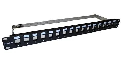 Xtendlan patch panel 19" keystone stíněný / Patch panel / Cat6a / 16 portů / STP