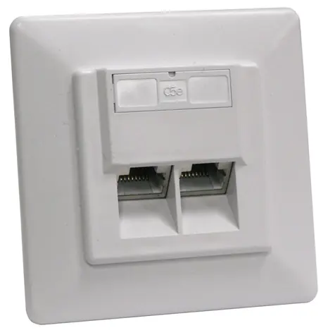 XtendLan / Zásuvka 2x RJ-45 / Cat5e / stíněná / pod omítku / šikmý vývod