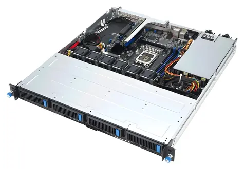 ASUS RS300-E12-RS4 / Rack server 1U / Intel Xeon E-2400 / LGA 1700 / 4x DDR5 / 4x 3.5" / 450 W 80+ Platinum