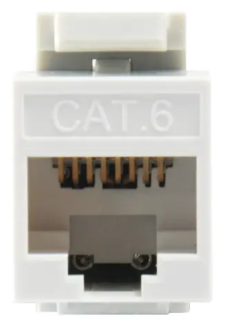 Equip Keystone Jack Cat6 bílá / Keystone Jack / LSA / nestíněný / 8 ks