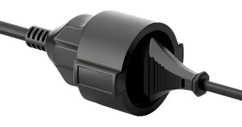 Equip CEE 7/7 - CEE 7/3 černý / Prodlužovací napájecí kabel / 1,8 m / 250 V / 16 A
