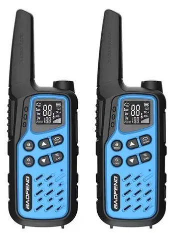Baofeng BF-T25E modrá / Sada PMR vysílaček / 2 ks / 16 kanálů / VOX / dosah 10 km